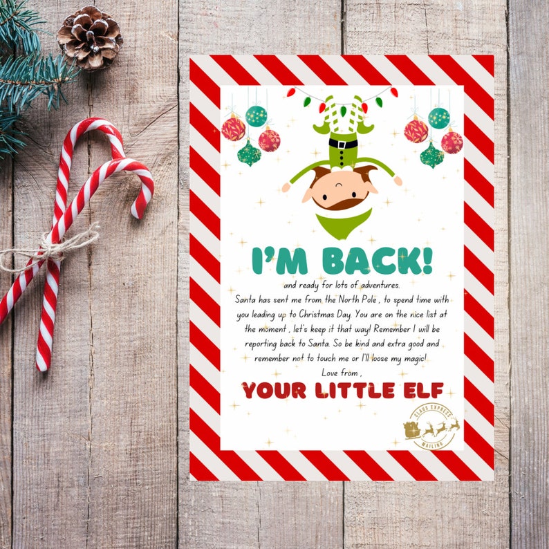 Im Back Elf Letter - Etsy