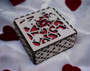 Valentine's Day wooden gift box