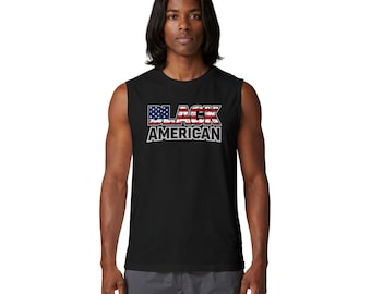 Schwarzes Tank Top Amerikanische Flagge T-Shirt Muskel-Shirt Patriotische USA Herrenbekleidung