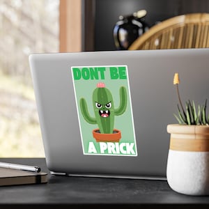 Calcomanías lindas para laptop, calcomanías para MacBook, calcomanías de vinilo geniales para jugadores, idea de juego de palabras con cactus para el Día de la Madre.