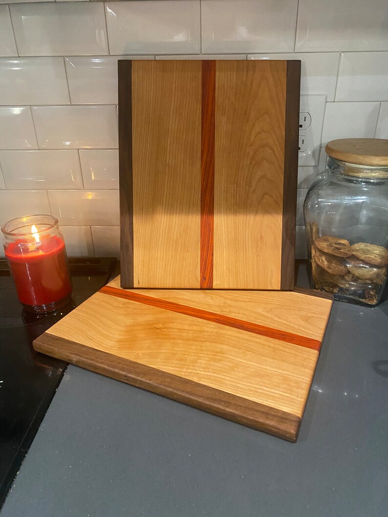 Handcrafted Cherry Wood Cutting Board Functional Elegance Etsy