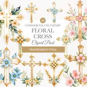 Cruz De Flor Aquarela, Cruz De Madeira, Cruz Religiosa Clipart Png, Transparent Pngs, Convites De Batismo, Clipart De Páscoa Religiosa, Comunhão