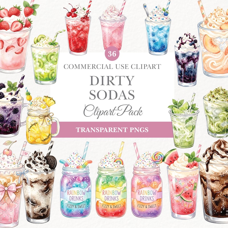 Dirty Soda Drink Clipart - Etsy