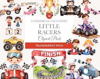 Two Fast Clipart, Race Car Birthday PNG, Digital Download, Watercolor Art for Kids, Party Decor, Instant Use