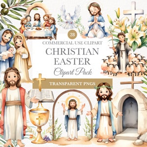 Christian Easter Clipart, Christian png, Faith png, Religious Easter png, Jesus Clipart, Printable Jesus Portrait, Church png