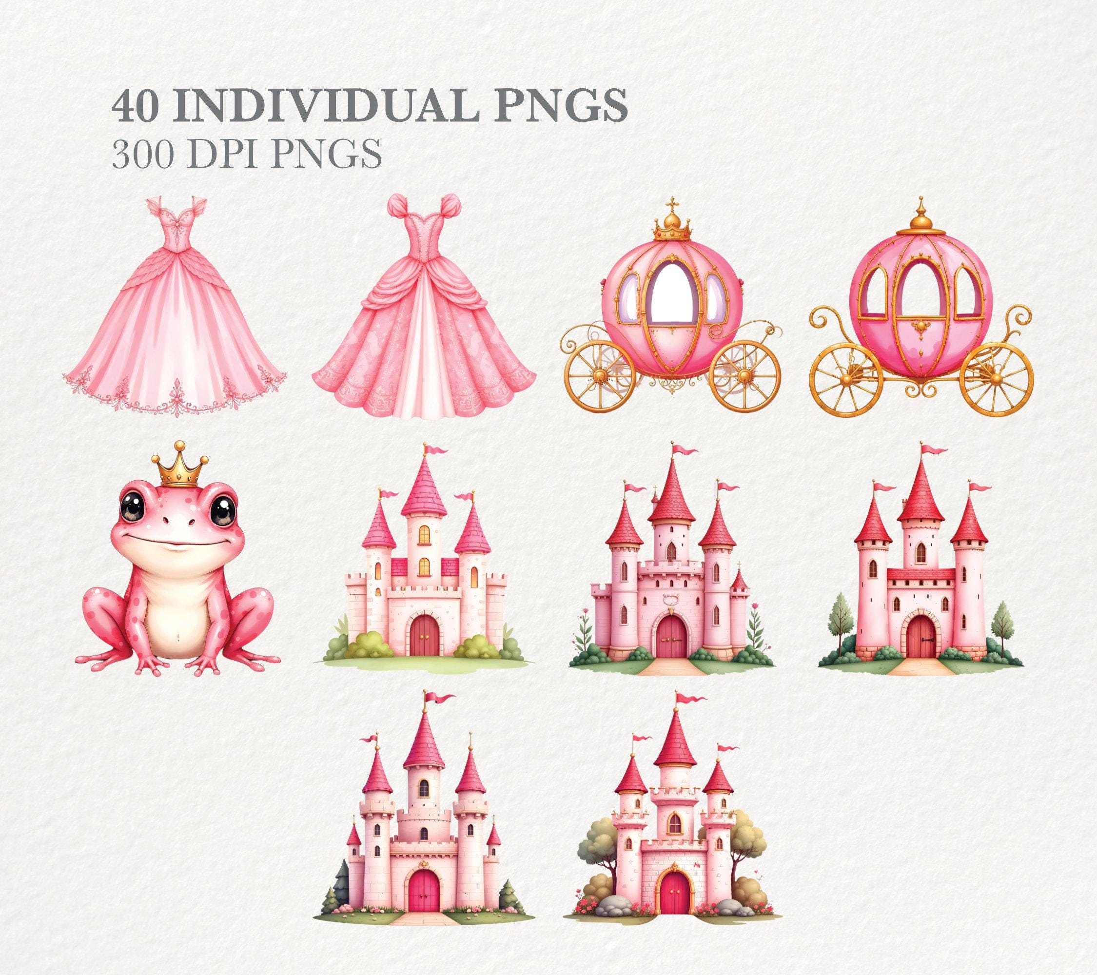 Princess and Castle Clipart, Magic Kingdom Png, Princess Castle Png ...