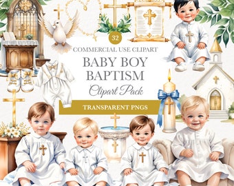 Baptism Clipart, Commercial Use, Religious Clipart, Digital Crafts, Rosary Dove Baptism, Card Making, Clipart Bundle, Christian Clipart