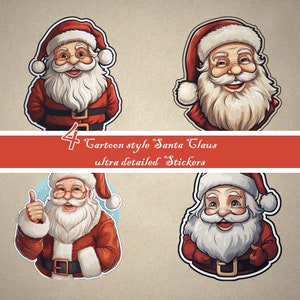 Clipart de Papai Noel - gráficos e folhas de clip art de Natal do Papai Noel para arte, diários indesejados, scrapbooking, download instantâneo