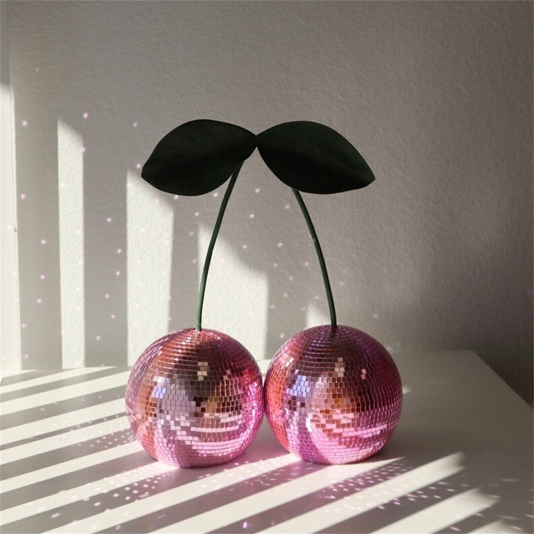 Large Pink Disco Cherry Pink Disco Ball Disco Decoratin Etsy