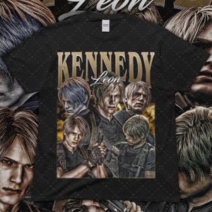 Leon Kennedy 90s Vintage Style T-shirt, Soft-style Comfort Colors T-shirt, Gift For Woman and Man Garment-Dyed T-shirt