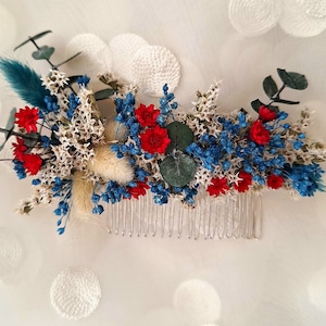 Autumn Dried Flower Hair Comb,Bridesmaid Hair Comb,Rustic Wedding Hair Comb,Engagement Comb,Bridal Flower