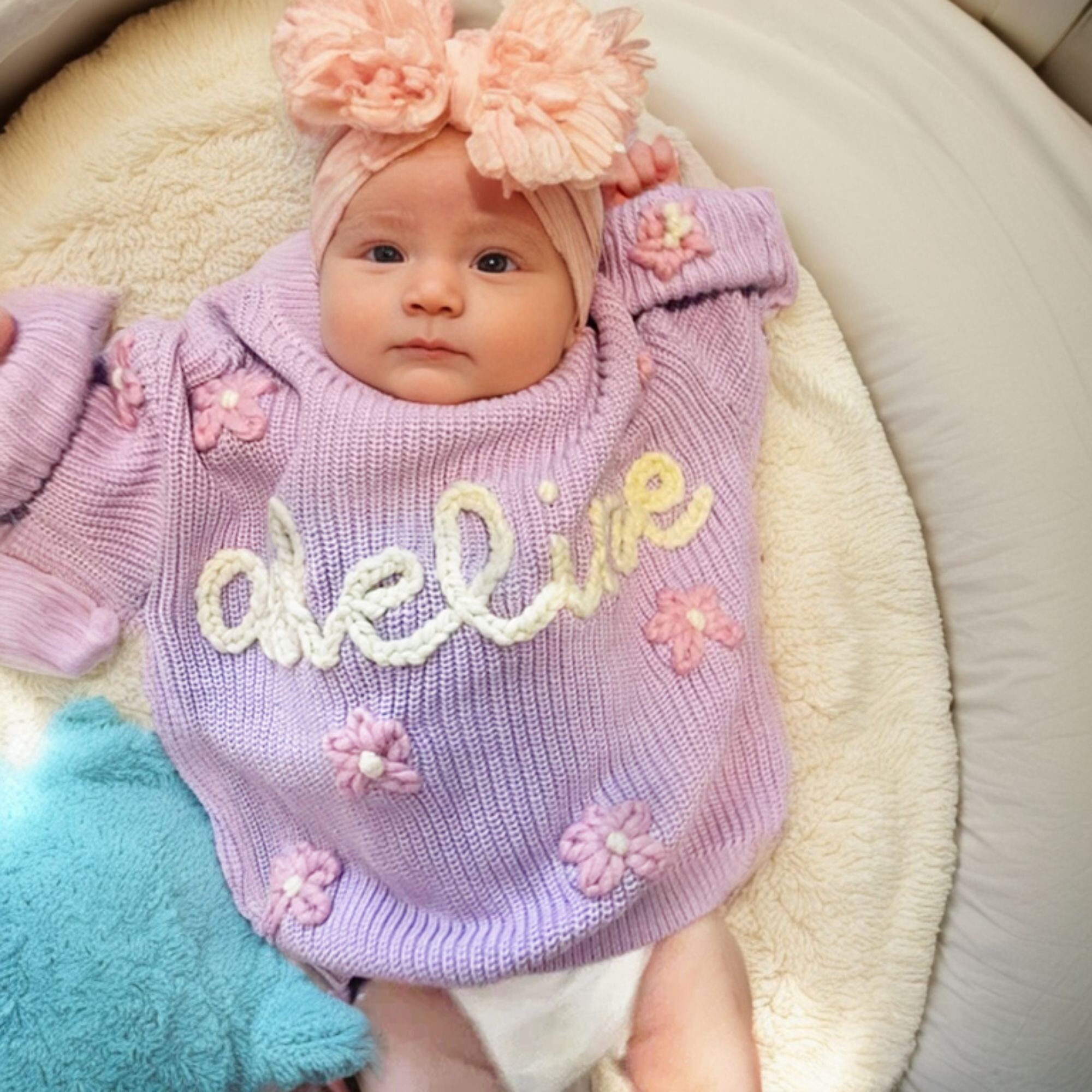 Newborn Girl Sweater Etsy