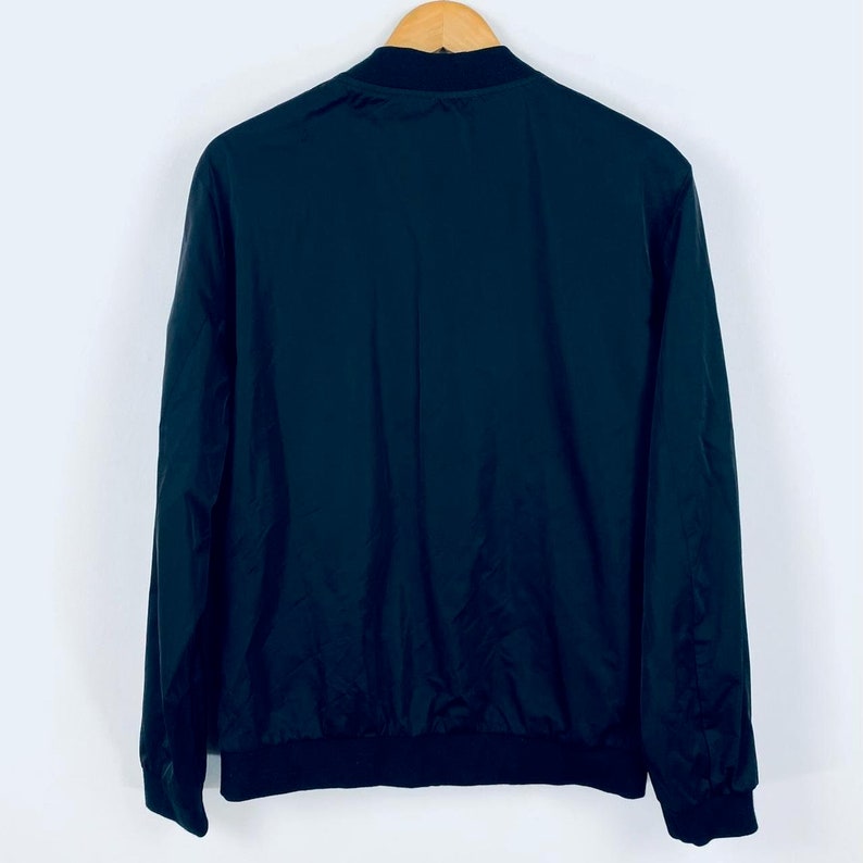 VTG Silk Scapes Women's Botton Bomber Sushi Silk Appliqué Retro Souvenir – Small