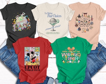 I'm Making Pour Choices Around The World Shirt,Retro Disney Epcot , Disney Epcot Shirt, Epcot World Tour Shirt, Disney Family Matching Shirt