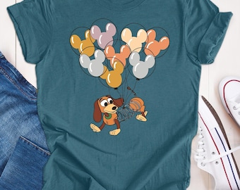 Slinky Dog with Mickey Balloons Shirt, Toy Story T-Shirt, Disney Dog Lover Gift, Disneyland Family Vacation Shirt, Magic Kingdom Tee