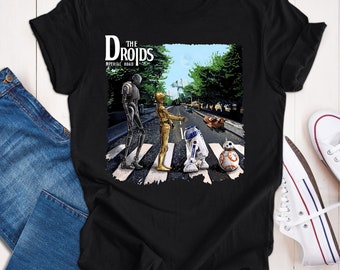 Star Wars Shirt, Droids Abbey Road T-Shirt, Movie Music Mashup Adults Gift For Men T Shirt, Disney Shirt, Star wars Shirts, Star Wars Gift2