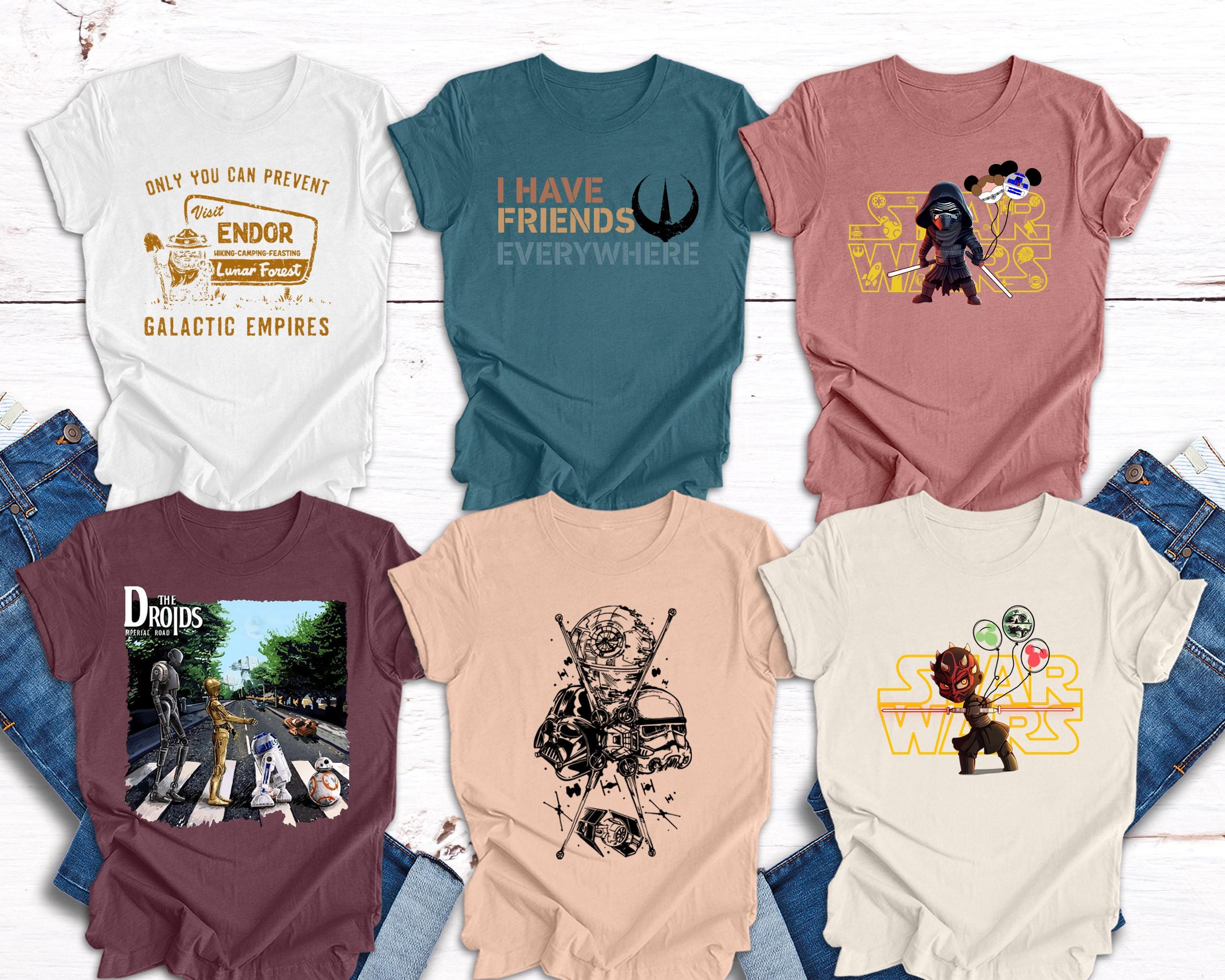 Star Wars Shirt, Droids Abbey Road T-Shirt, Movie Music Mashup Adults Gift For Men T Shirt, Disney Shirt, Star wars Shirts, Star Wars Gift
