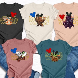 Star Wars Mickey Balloon Shirt, Disney Star Wars Character Shirt,, Star Wars Mickey Head Sweatshirt, Disneyland Shirts, Disney Family Shirt