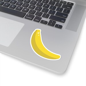 Fun Banana Kiss-Cut Stickers | Cute Laptop Decal, Fruit Decor, Gift for Fruit Lovers, Unique Party Favors, Playful Art