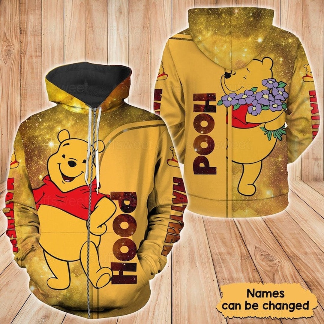 Winnie the Pooh Zipper Hoodie Pooh Zip Hoodie Etsy