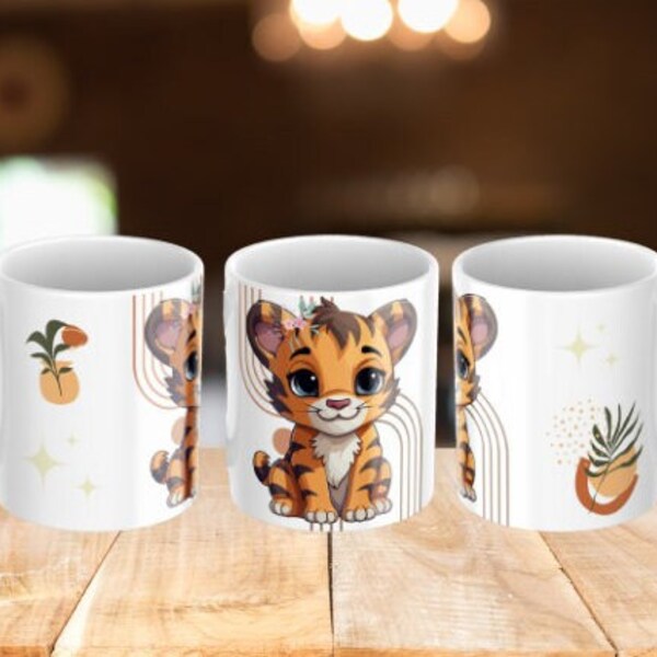 Mug personnalisé, Mug Bébé Tigreau Boho