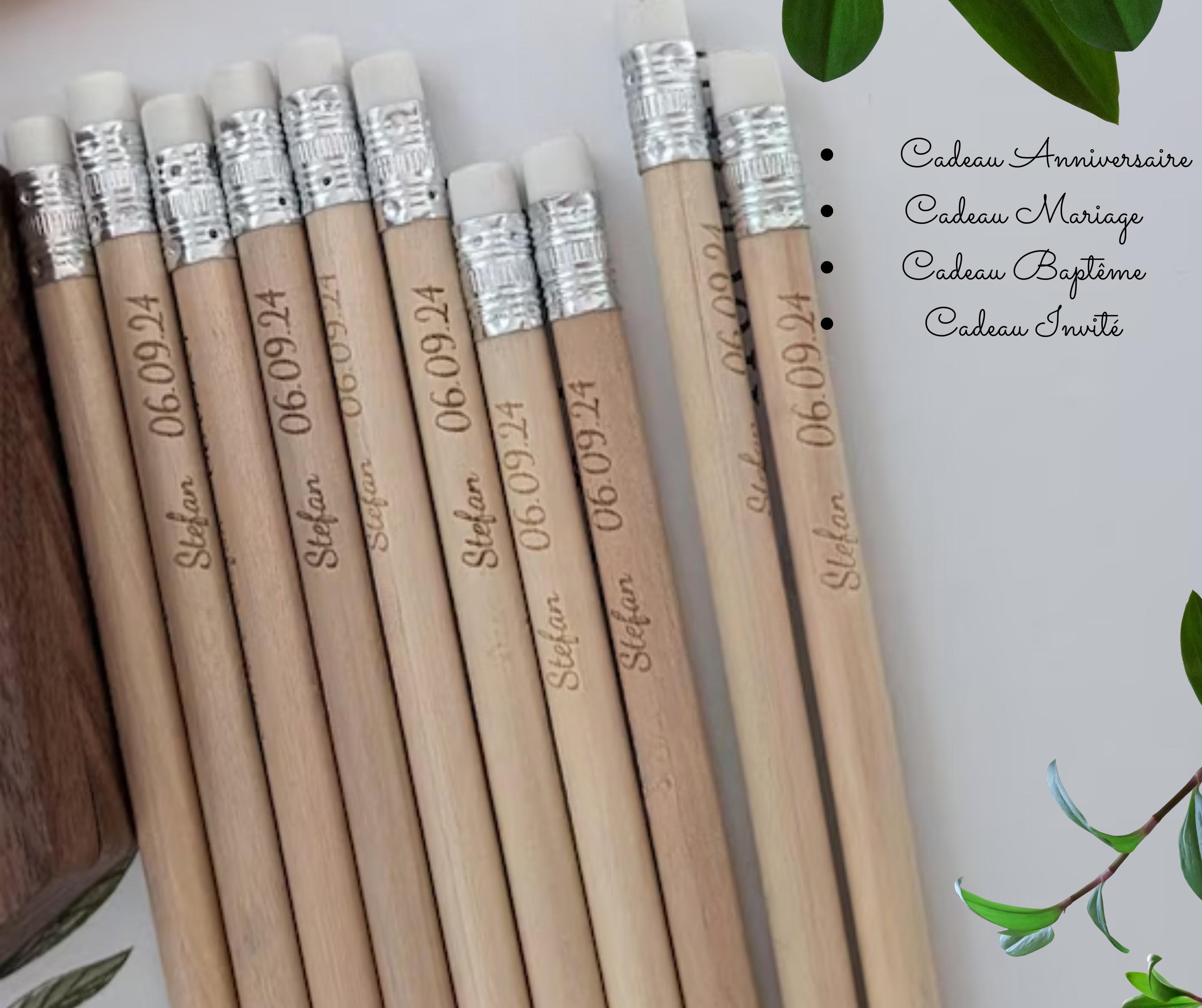 Crayons en bois personnalisés pour événements et cadeaux uniques