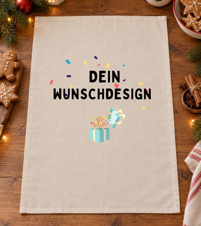 Personalized Tea Towel With Saying, Made of Organic Cotton | Gift ...