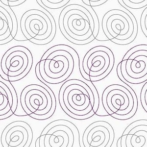 E2E NM Cinnamon Rolls -  Longarm Machine Quilting Digital Pattern - Edge to Edge pantograph