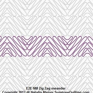 E2E NM ZigZag Meander - Longarm Machine Quilting Digital Pattern - Edge to Edge pantograph