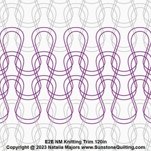 E2E NM Knitting - Longarm Machine Quilting Digital Pattern - Edge to Edge pantograph