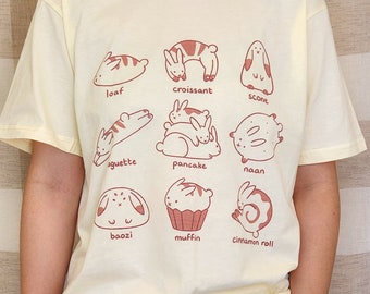 T-shirt unisexe Bread Bunnies abricot | Surdimensionné | XS à 2XL