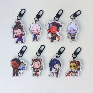 BG3 Companions Acrylic Charms