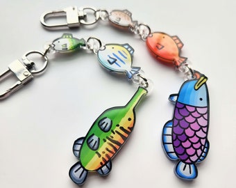 Fishing Game Acrylic Dangle Charms