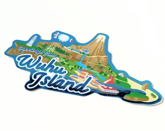 Sports Resort Wuhu Island Mirror Sticker