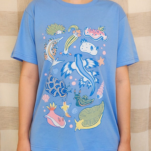 Sea Slugs Nudibranch Sky Blue Unisex T-Shirt | Oversized | XS to 3XL