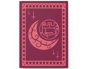 Cuaderno de notas Grimoire de Pink Stolas, diario de tapa dura mate