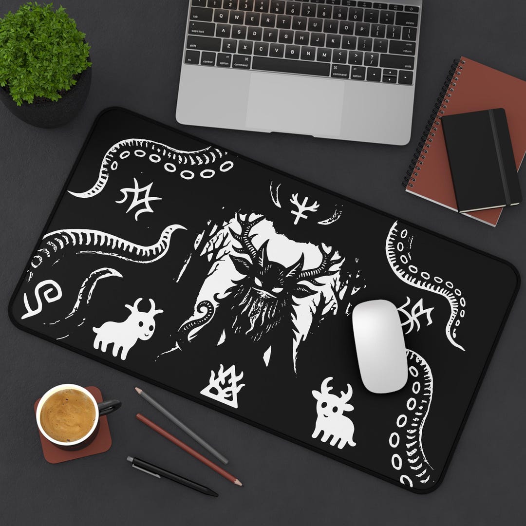 Eldritch Horror Desk Mat, Lovecraftian Goat of the Black Woods, Creepy ...