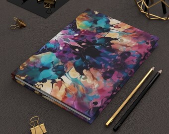 Abstract Design Hardcover Journal with Matte Finish, Perfect for Writing, Journaling, and Note-Taking, Stylish and Durable