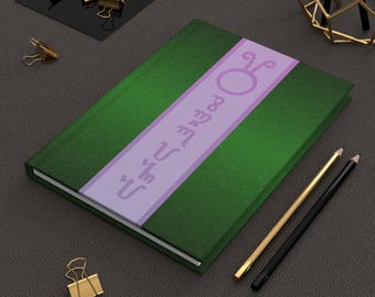 Spring Aesthetic Hardcover Journal Notebook Wiccan Occult Aesthetic Journal Witchy Stationery Writing Book Theban Hardcover Journal Matte
