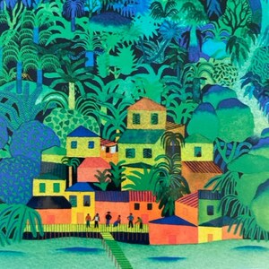 Small town in a big forest by Jean Mallard