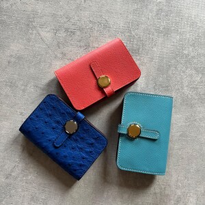 Porta-cartões e carteira feitos à mão/Mini carteira feita à mão/Carteira para cartões/Porta-cartões/Presente feito à mão/Presente para menina, mãe/Acessório de couro feito à mão/