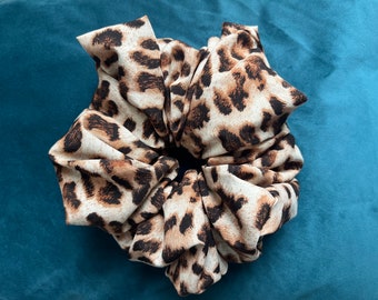 XXL Leopard Print Scrunchie || Handmade Scrunchie || Eco Haircare || Scrunchie