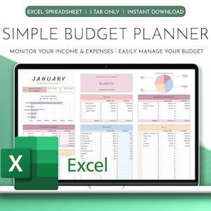 Budget Planner Excel Monthly Budget Spreadsheet Paycheck Budget Tracker Excel Weekly Budget Template BiWeekly Budget Debt