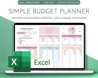 Budget Planner Excel Monthly Budget Spreadsheet Paycheck Budget Tracker Excel Weekly Budget Template BiWeekly Budget Debt