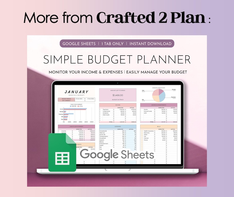 Explore more digital planners from Crafted2Plan, including the OneNote templates, Google sheets templates and Excel templates, designed to complement your project planning needs.