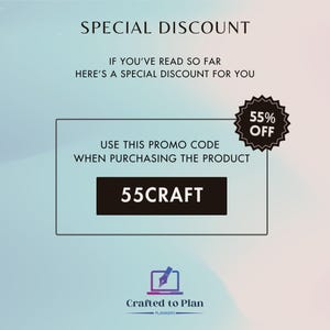 Encourage customers to take action now with a limited-time 55% off promo code: 55CRAFT