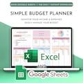 Excel Budget Planner Google Sheets Included: Monthly, Weekly, Bi-Weekly Budget Spreadsheet (Digital Download)