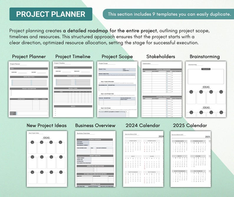 Onenote Project Planner Template: Project Management, Task & Goal ...