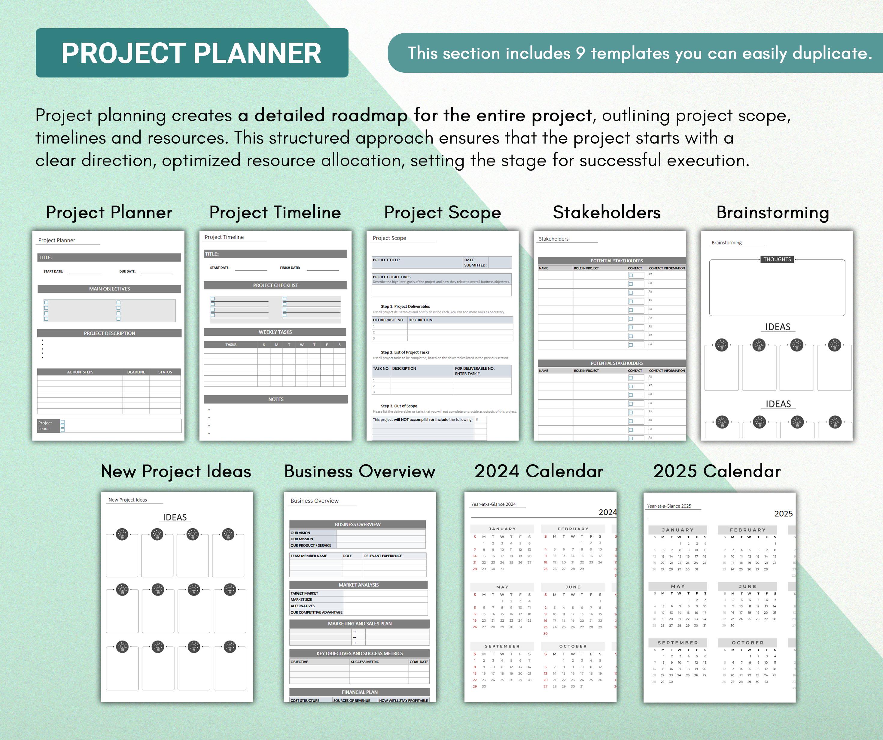 Goals Tracker Onenote Onenote Project Planner Template: Project Management, Task & Goal ...