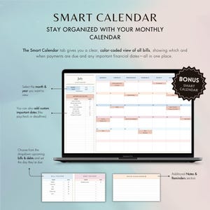 Stay organized with a monthly overview of bills, debts, and important events. Add custom dates and see them appear instantly on a color-coded calendar.